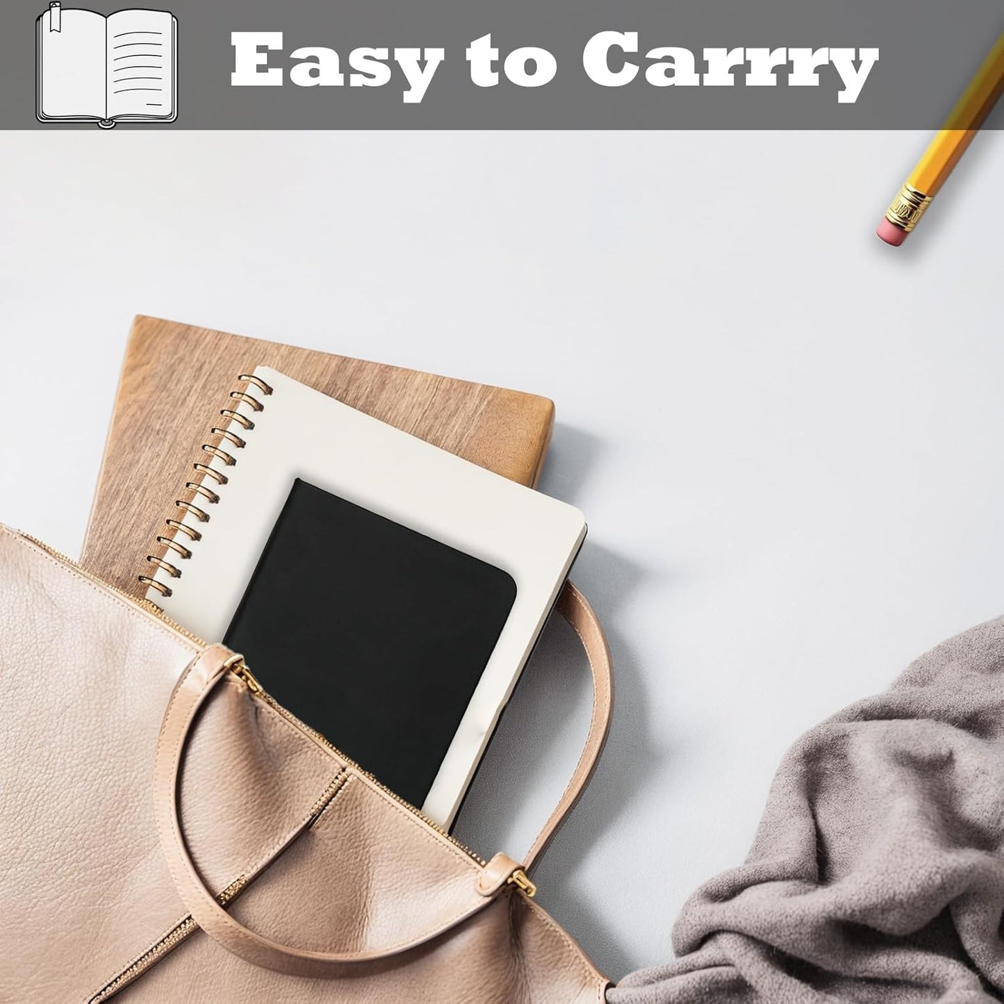 4 Pack Notebook Journal, 160 Pages Pocket Notepad with Waterproof Cover, Mini Memo Pads for Home, School, College, Office, Work, Travel (Black)