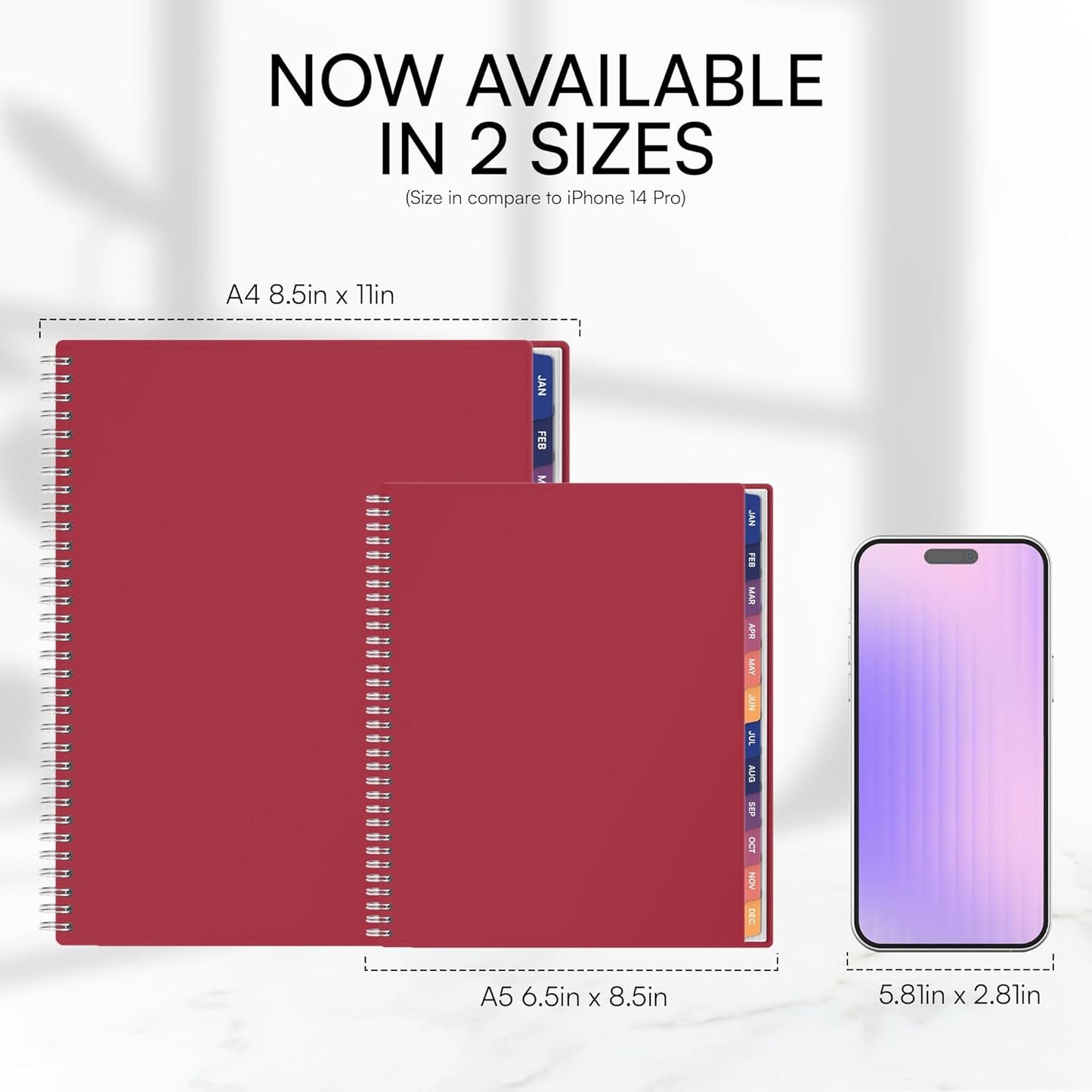 Ensight 2026 Appointment Book & Planner Ensight 6.5 x 8.5 inches Large Tabbed Daily Hourly Weekly Planner Schedule Book 30 Minute time Slots Business & Personal Planner Jan 2026 Dec 2026 Maroon