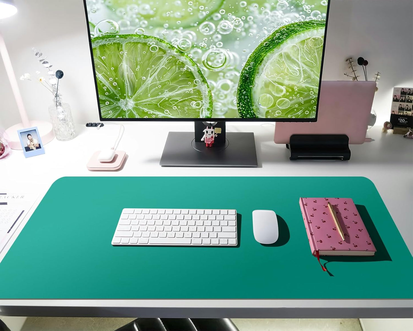 Bloss Green Desk Mat, Leather Desk Pad, Desk Matt for Desktop, Waterproof Desk Pad Mat, Computer Mat for Office Work/Home/Decor/Desk Protector/Cover(31.5 x 15.7 Inches)