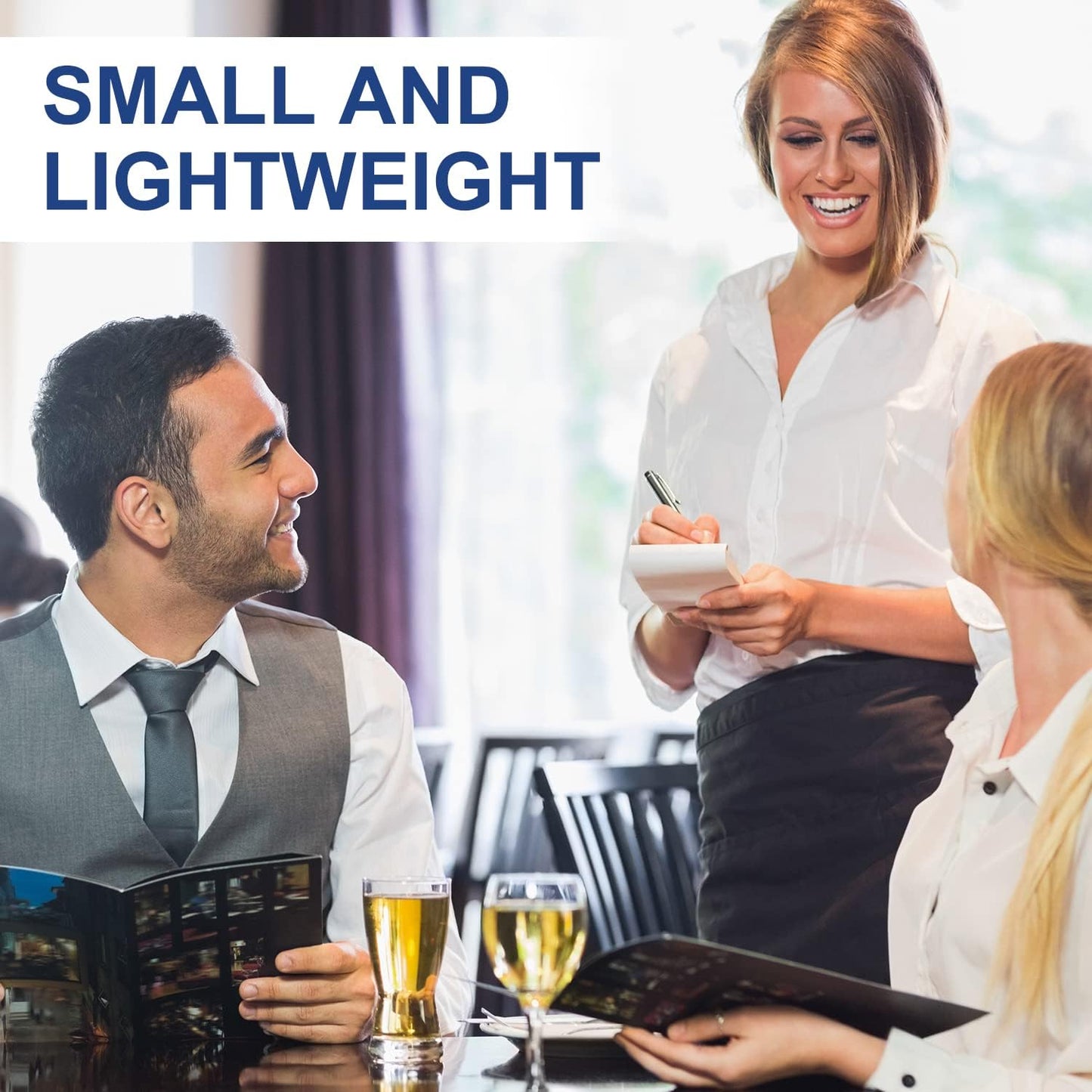 Batrical Guest Checks Server Note Pads 1000 Sheets With Carbonless Copy Paper for Restaurants (20 Books) 3.5" x 6.75" Per Ticket Book