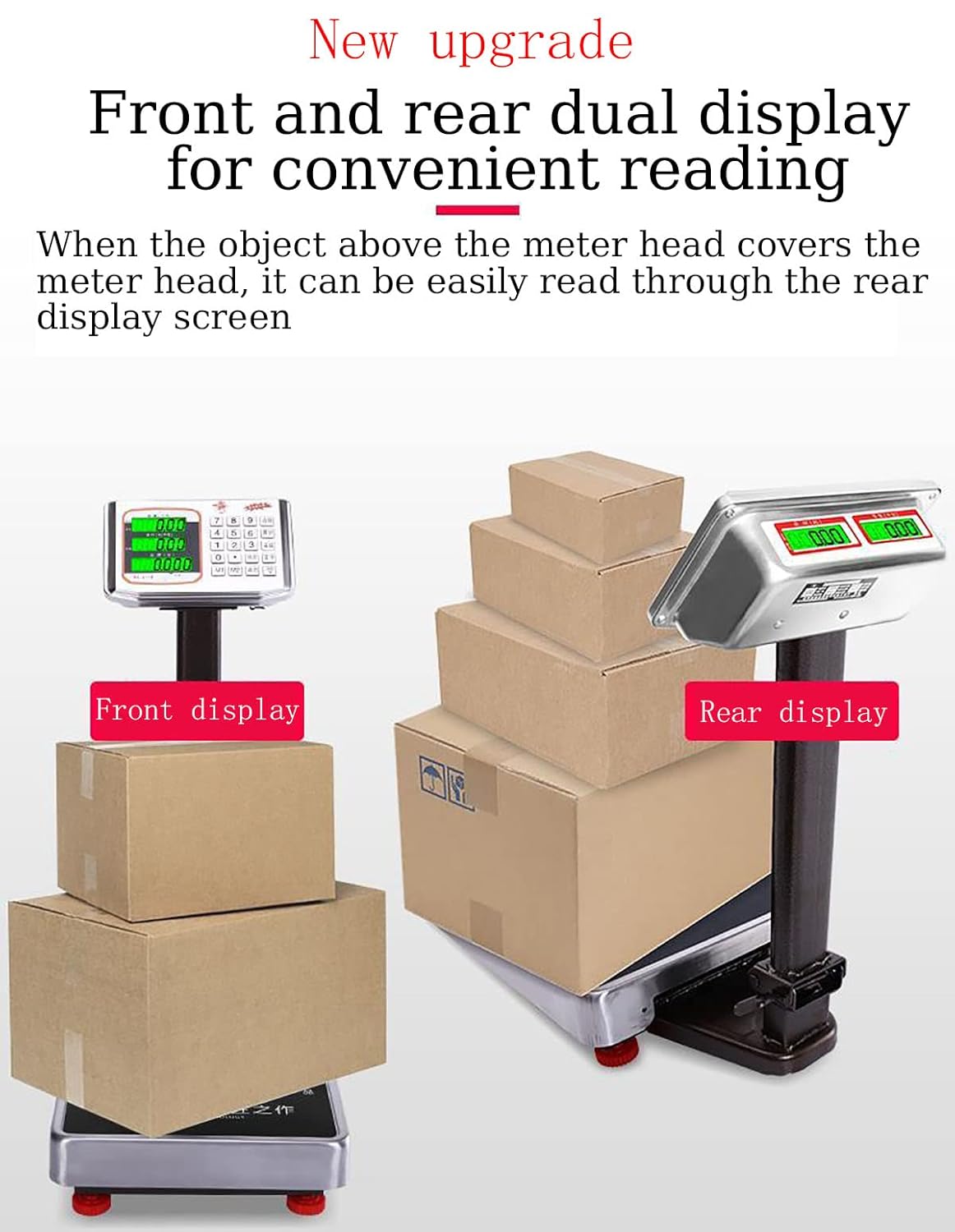 660 lb Industrial Platform Scale Weight Shipping Scale 0.1 LB Accuracy Postal Scale for Packages Luggage Weighing with Price Computing Counting Kg/LB Switching LCD Display