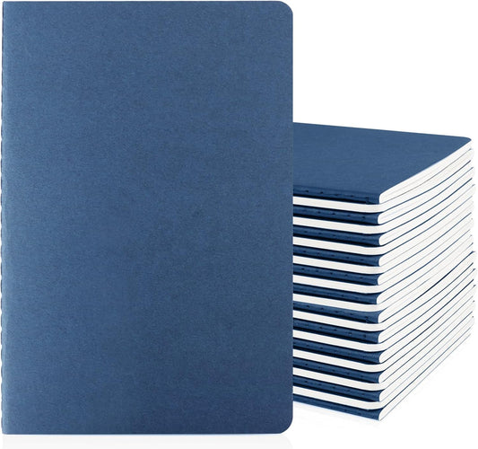 EUSOAR Notebook Journals, 24 Pack A5 5.5"x8.3" 60Pages/ 30Sheets Softcover College Ruled Notebooks, 100GSM Thick Lined Paper Travel Notepad Set Bulk for Students Office Writing Diary