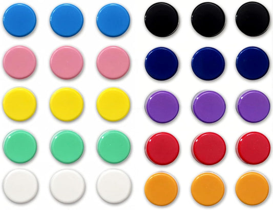 Qualsen Fridge Magnets, 30 Pcs Funny Cute Refrigerator Magnets for Whiteboard, Locker, Office, Classroom(10 Colors)