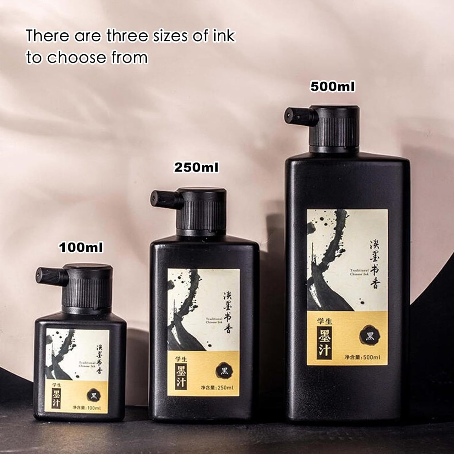 500 ML/16.9 OZ Calligraphy and Sumi Liquid Ink - Versatile Elegance for Chinese Traditional Art Works and Japanese Brush Art