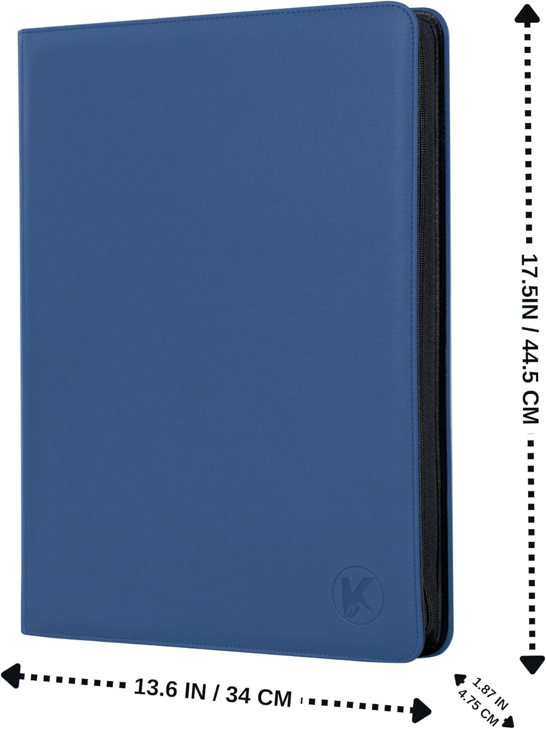 1600+ Pockets Trading Card Binder, 16-Pocket Card Ablum Compatible with MTG,Sports Cards & Other Standard Size Trading Card (NAVY BLUE)