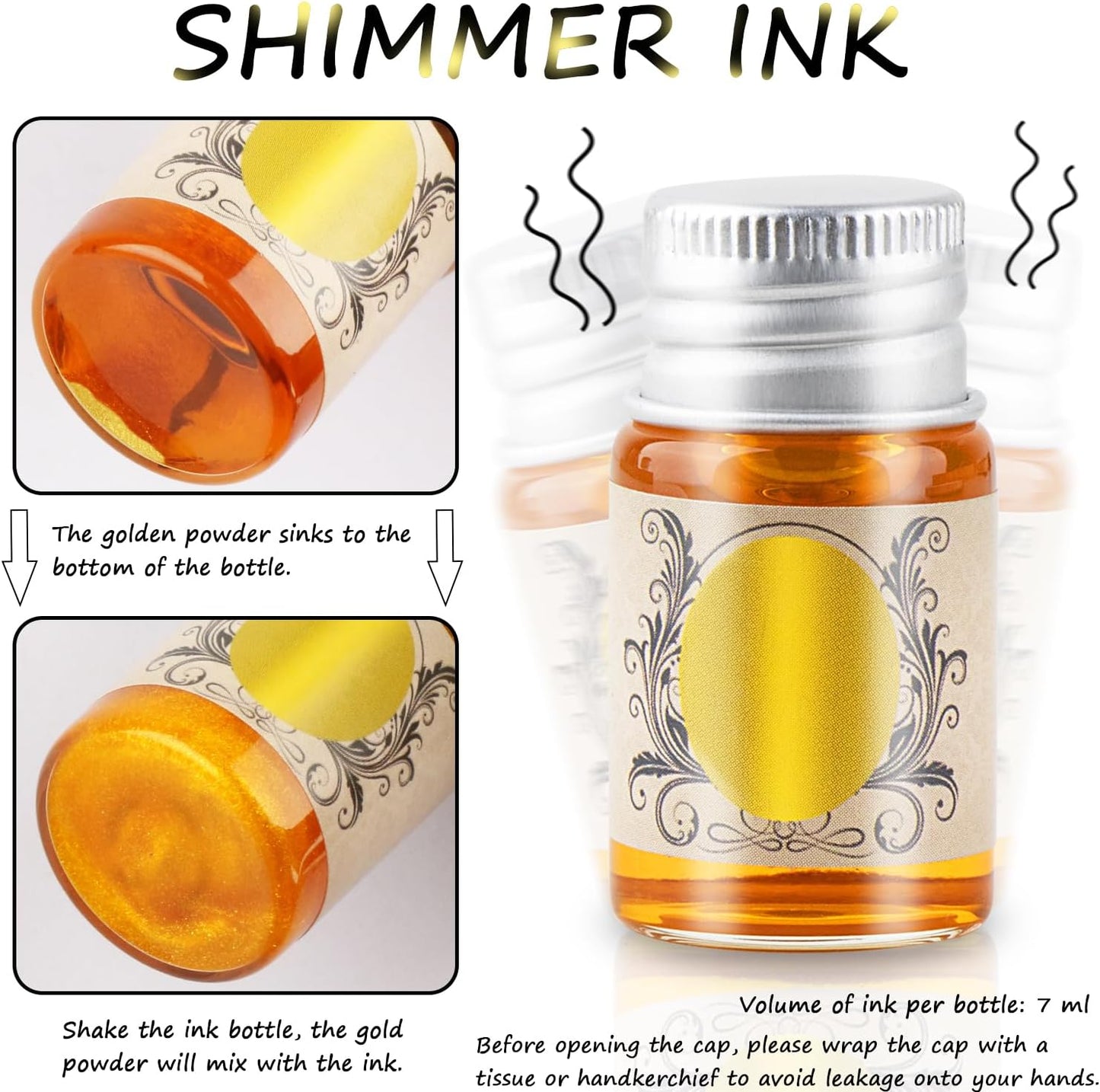 Calligraphy Pens, Dip Pen Set with 14 Color Inks, Glass Writing Instrument for Beginners