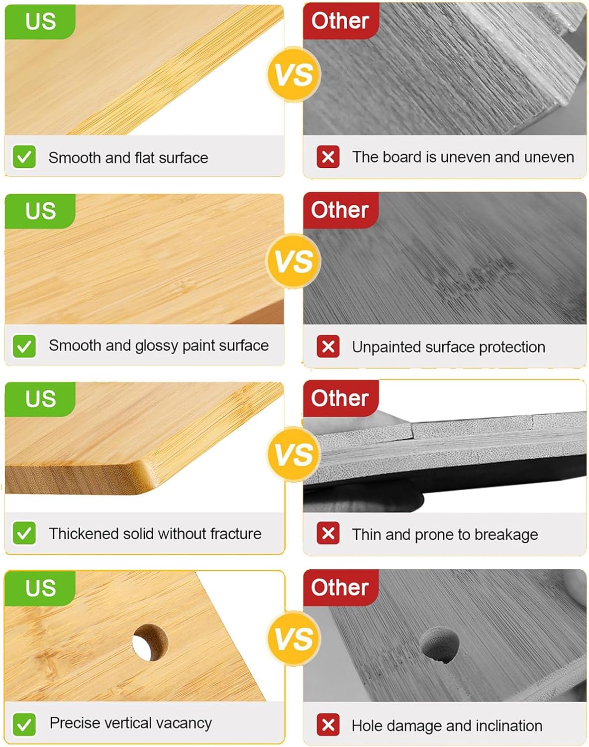 Book Press - Bamboo Wood Bookbinding Press for Craft Enthusiasts - Anti-Slip Mat, Portable & Handmade Book Binding Tool (Book Press)