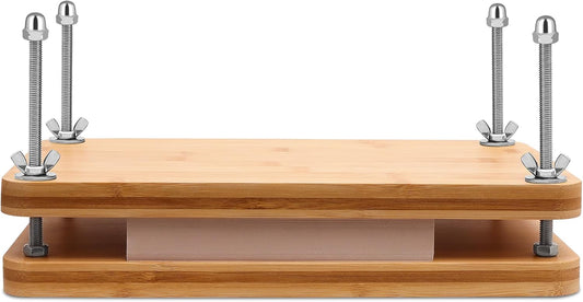 SCITROFACTORY Book Press, Portable Bamboo Bookbinding Press, Paper Press, Bookbinding Machine, 7.6 x 13 inches