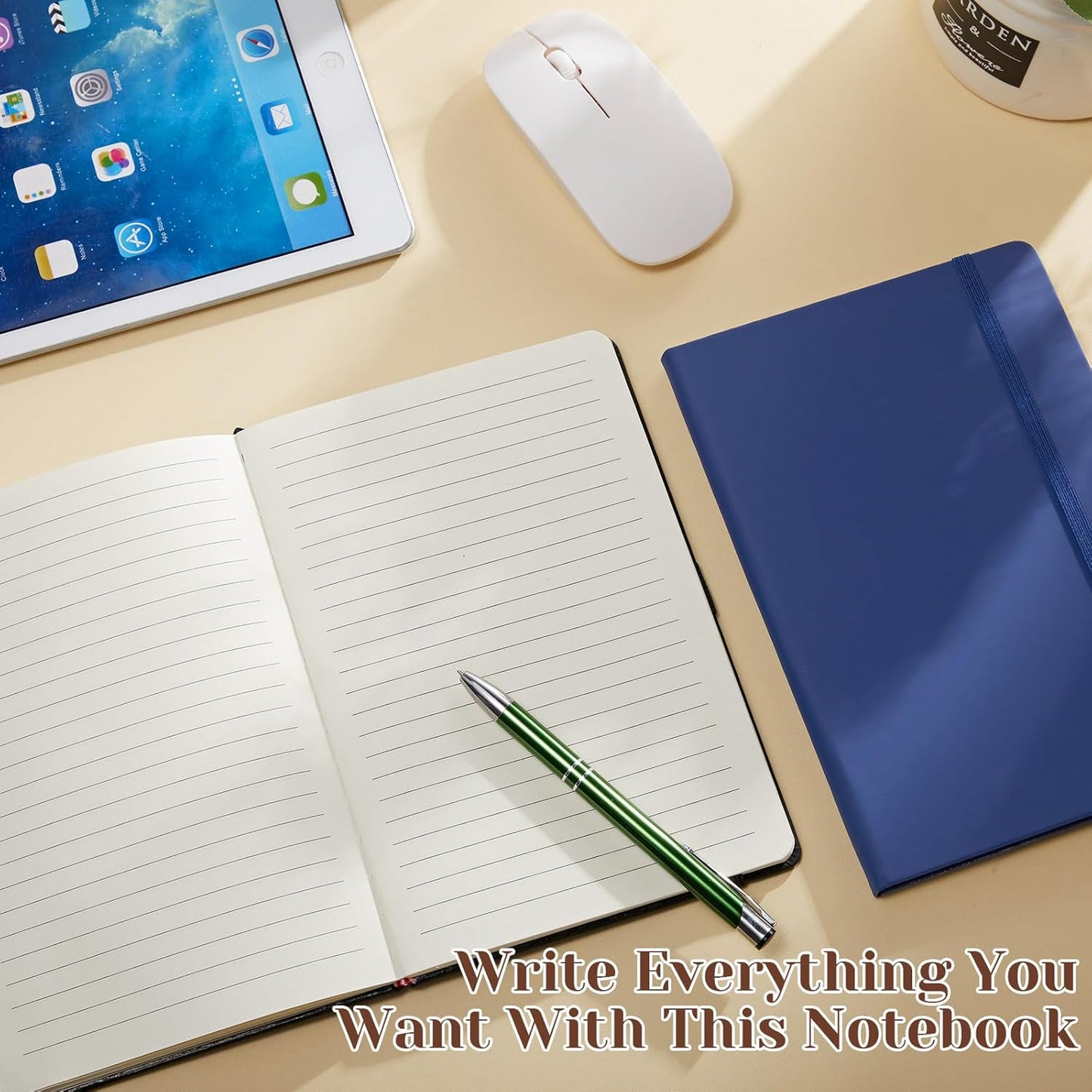 20 Pack Pocket Notebook Journals 3.7" x 5.7" Hardcover Small Mini Pocket Notebooks with Pen Holder A6 Lined Journal with 100 Gsm Paper(Black, Brown, Grey, Lake Blue, Blue)