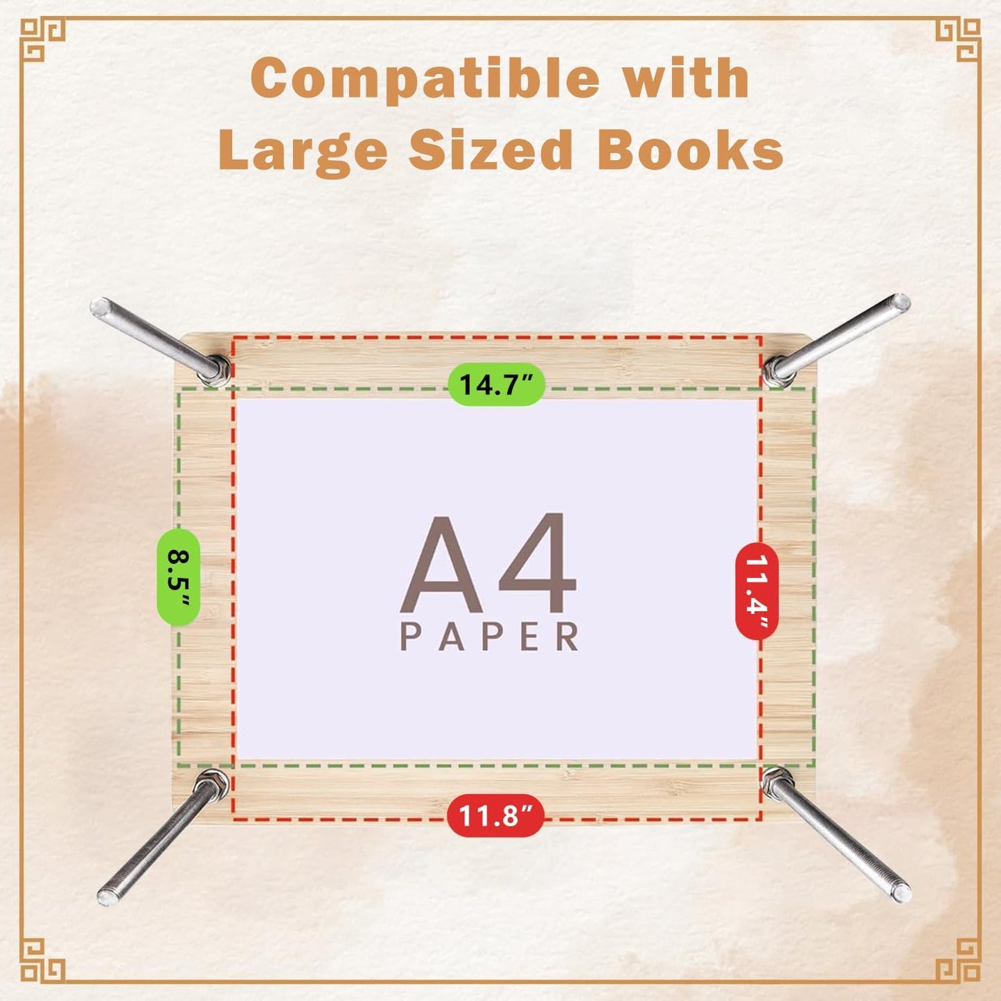 Book Press, Wooden Book Press Bookbinding, Portable Binding Press for Bookbinding, Binding Supplies for DIY Bookbinding Easy Assemble