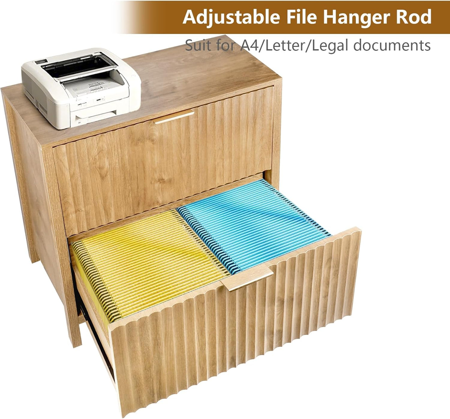 ZYBT Lateral File Cabinet, Modern Farmhouse Filing Cabinets with 2 Drawers and Hanging Bar Wood Rustic Storage Cabinet for A4/Letter/Legal Size Documents,Office Storage Cabinet for Home Office