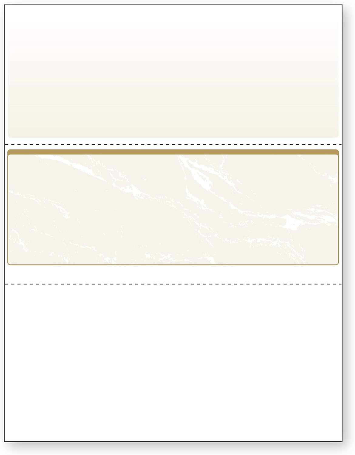 DocuGard Standard Gold Marble Middle High Security Check Paper - Laser/Inkjet Printer Compatible - 11 Security Features - 500 Blank Business Checks (04513)