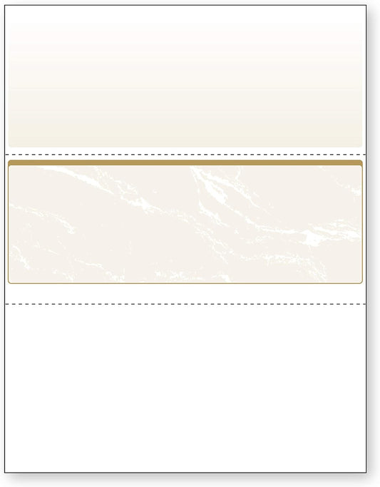 DocuGard Standard Gold Marble Middle High Security Check Paper - Laser/Inkjet Printer Compatible - 11 Security Features - 500 Blank Business Checks (04513)