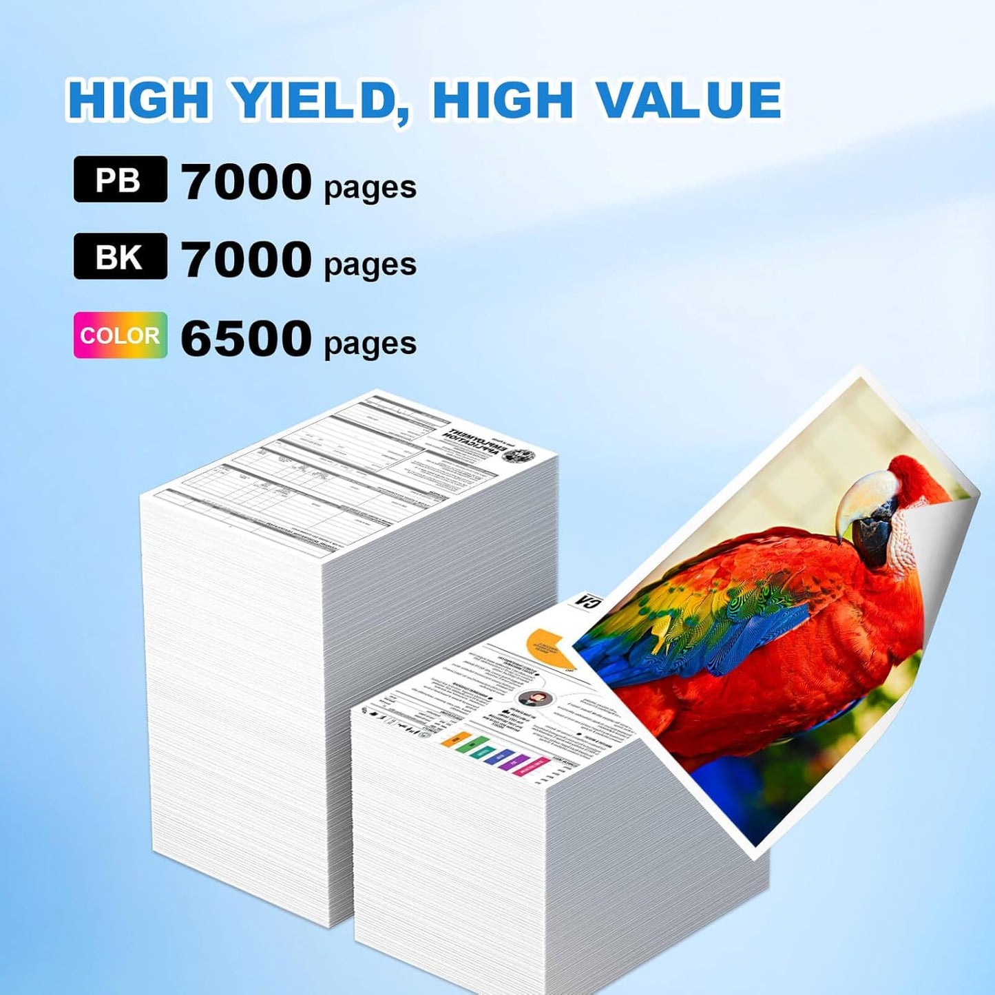 552 Ink Refill Bottles 6 Pack Compatible 552 Ink Bottles T552 Ink High Capacity Work for ET-8550 ET-8500 Printers (BK PB C M Y GY)