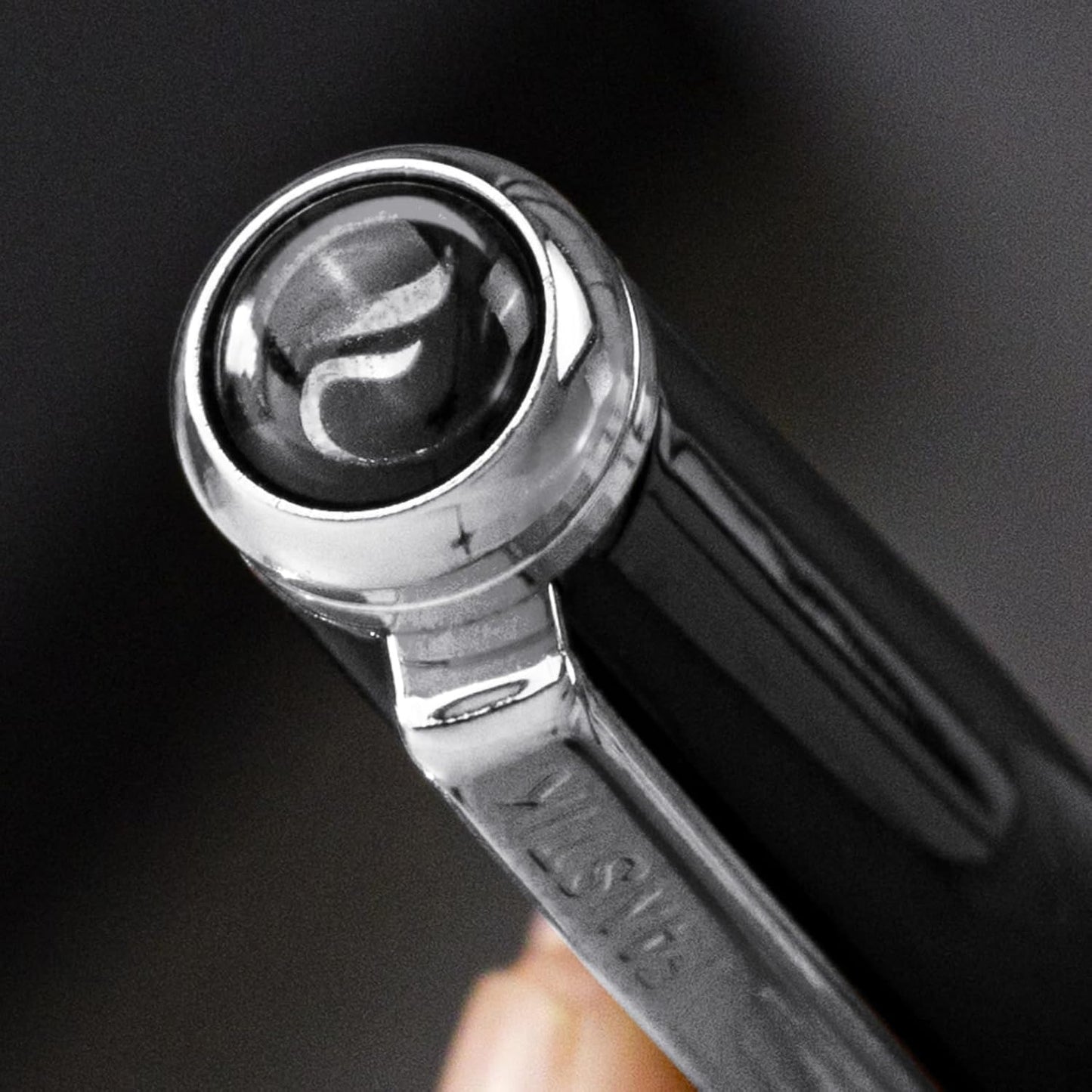 Customized Black & Silver Luxury ballpoint pen (Made In USA) fancy gift set for women, Real 24K Gold Plating, Professional executive pen gift set for men (Lux Custom-BallPoint Black-Silver)