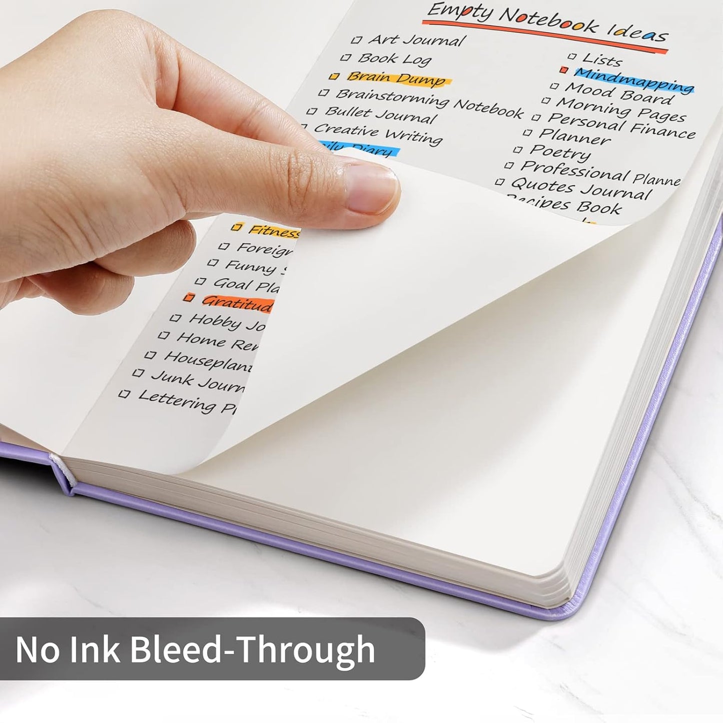 Annecy Blank Journal Notebook, Medium 5.5x 8.25, 160 Pages 100GSM Writing Paper, A5 Purple Faux Leather Cover with Pen Loop