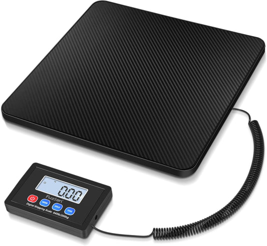 Fuzion Shipping Scale, 440LB x 10g High Accuracy Postal Scale, Hold/Tare Function, Digital Shipping Postal Scale for Packages, Postage, Luggage, Mailing, Battery & AC Adapter Included