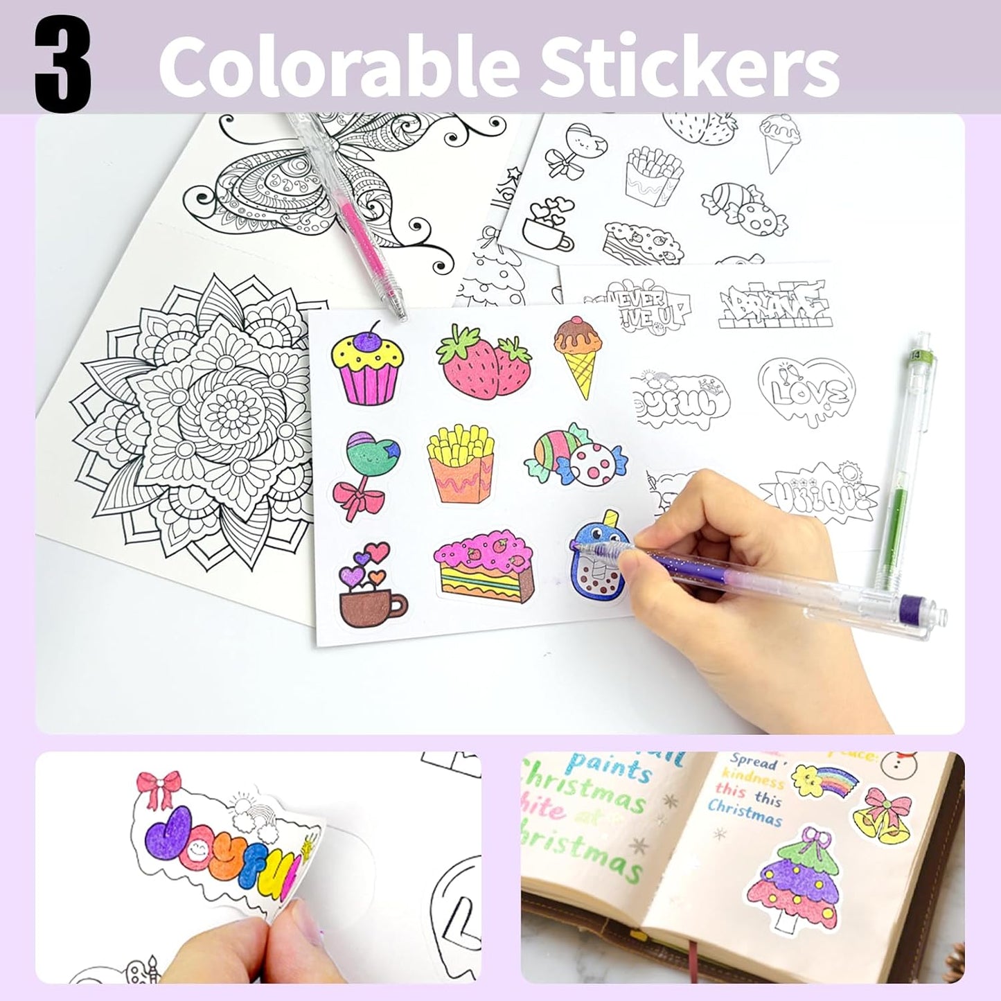 Glitter Pens 18 Colors with 18 Extra Refills, Retractable Metallic Colored Gel Pens for Adult, Vibrant Sparkle Glitter Gel Pens Suitable for Coloring Books Doodling Drawing Journaling