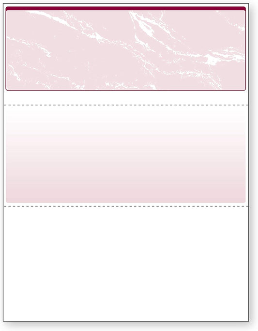 DocuGard Standard Burgundy Marble Top High Security Check Paper - Laser/Inkjet Printer Compatible - 11 Security Features - 500 Blank Business Checks (04503)