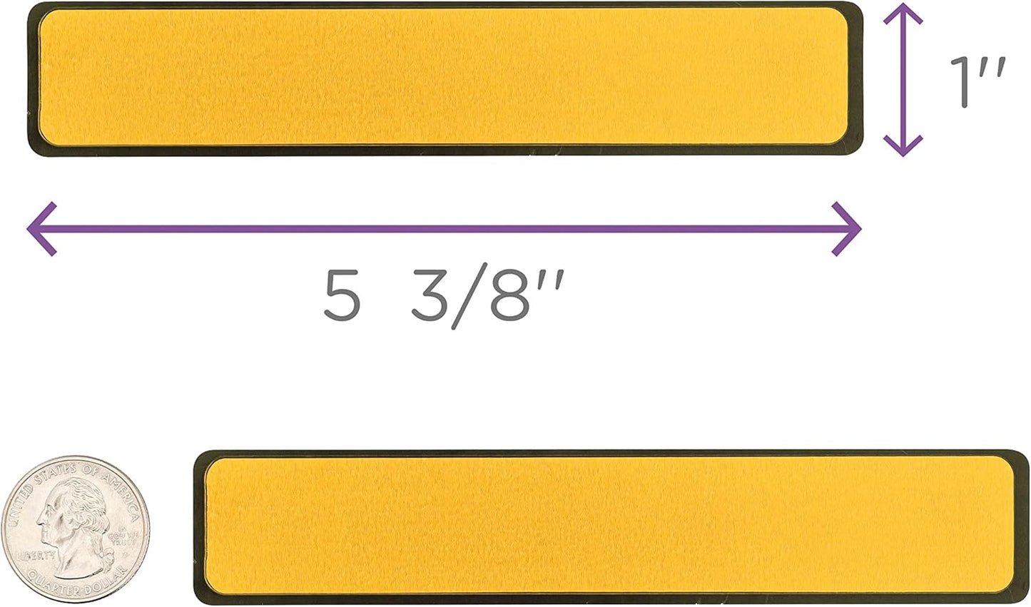 Carstens Adhesive Sticker Labels, 5 3/8” x 1”, Binder Labels for 1” Ring Binder Spines, Goldenrod, Roll of 200