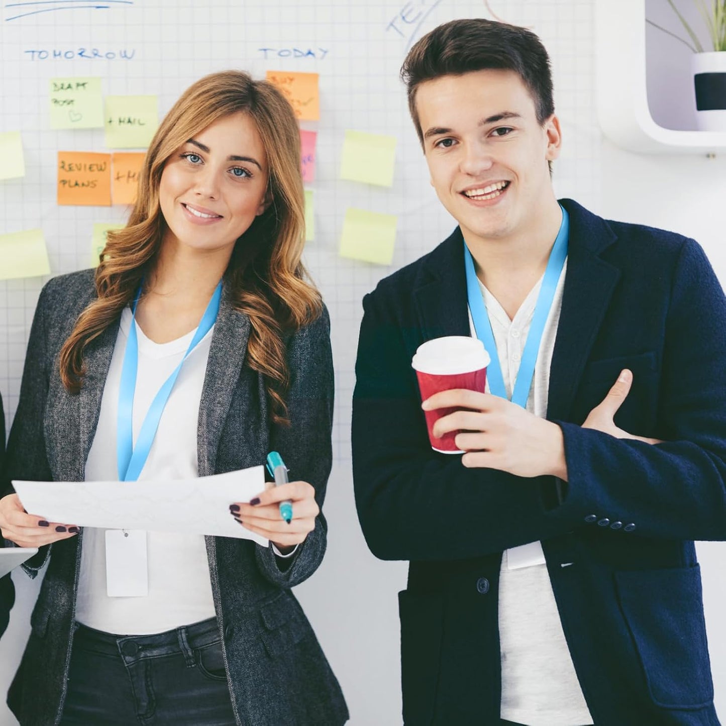 DE Breakaway Lanyards for Id Badges,Teacher Lanyard with with J-Hook Bulk Flat Lanyards for Name tag ID Badges Holder