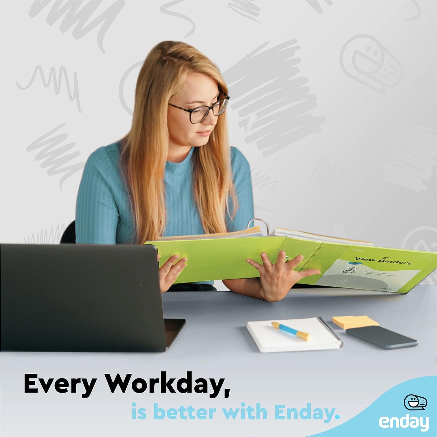 3 Slant D-Ring Binder 3 Inch, 3 in Clear View Cover with 2 Inside Pockets Binder, Heavy Duty Colored School Supplies Binders in Red, Green, Grey, Purple, Blue, Pink, Multicolor (6 PC) – by Enday