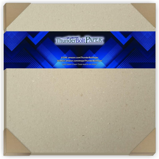 150 Sheets Chipboard 46pt (Point) 12 X 12 Inches Medium Weight Scrapbook Size .046 Caliper Thickness Cardboard Craft|Packaging Brown Kraft Paper Board