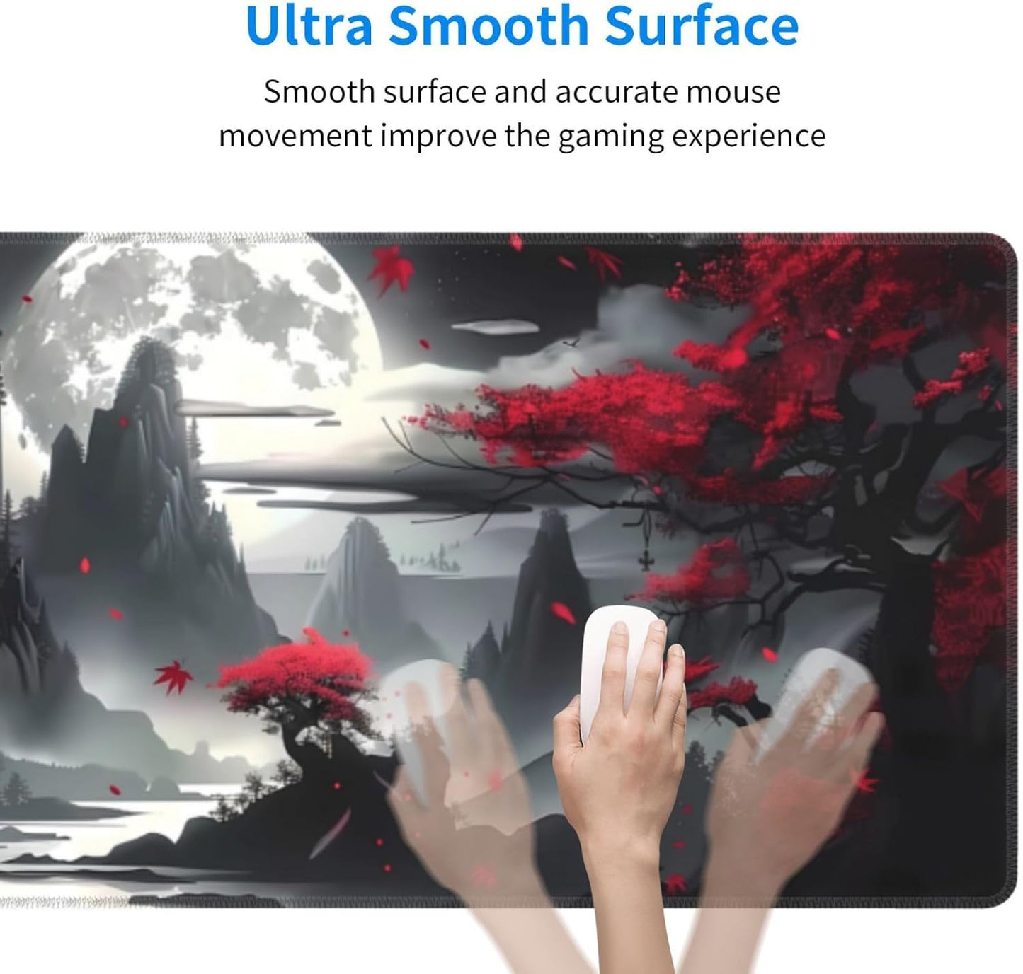 Gaming Mouse Pad Desk Pad,Extended Big Mouse Pad,31.5x11.8 Inch Long Computer Keyboard Mouse Mat Mousepad with 3mm Non-Slip Base and Stitched Edge for Gaming and Office… (Dark Canyon)