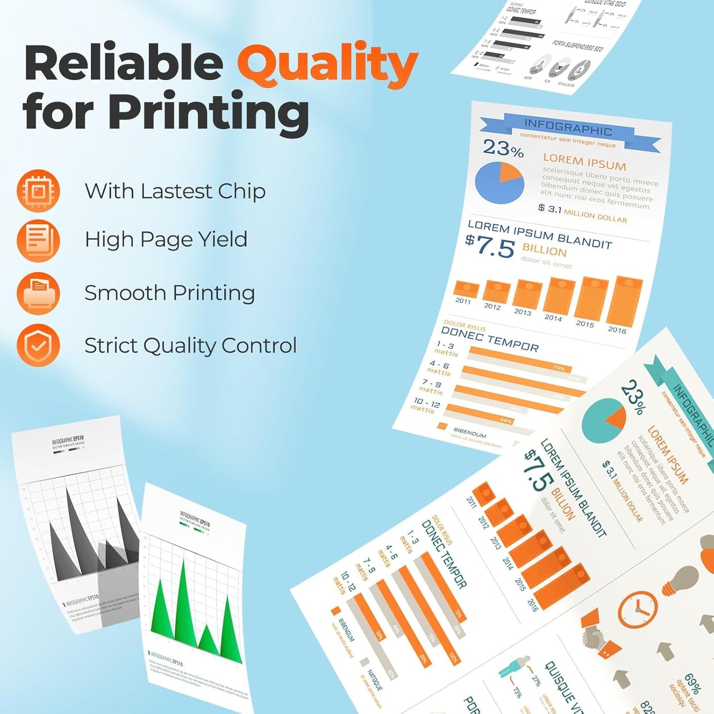 CF226X 26X Toner Cartridges Black (2-Pack) for HP 26X 26A CF226A, Laser Jet M402n M426fdw Toner Cartridges, CF226 for Laser Jet pro M402n M426fdw M402dn M402dw M402m Pro MFP M427dw M426dw M426fdn