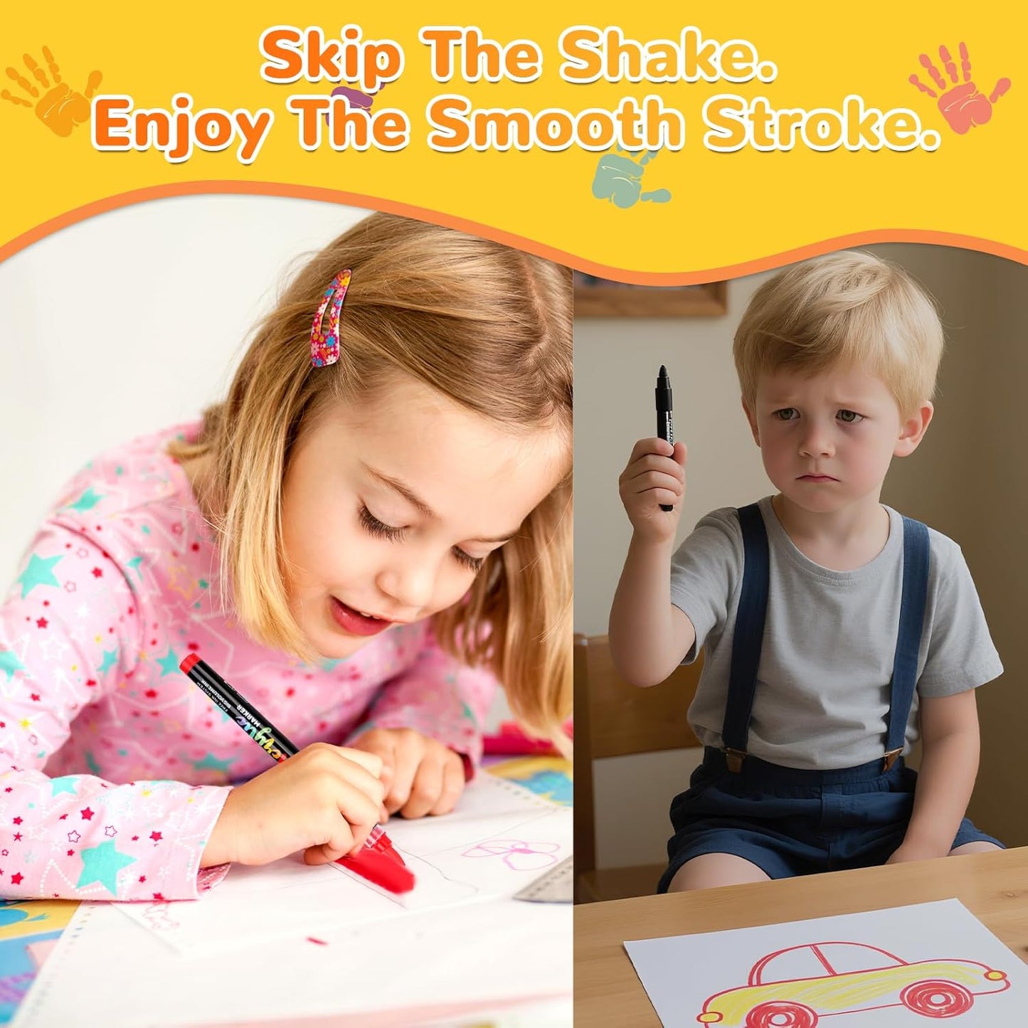 Automatic Ink Control Acrylic Paint Markers Brush Tip 120 Colors Acrylic Paint Pens Water-Based Acrylic Markers Set for Stone, Wood, Rock Painting, Canvas, Glass, DIY & Art Supplies