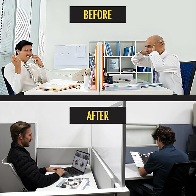 OBEX Privacy Screen & Office Panel Extender for Office Cubicles, Polycarbonate Desk Privacy Panel & Divider for Office Cubicle, 18" x 36", White