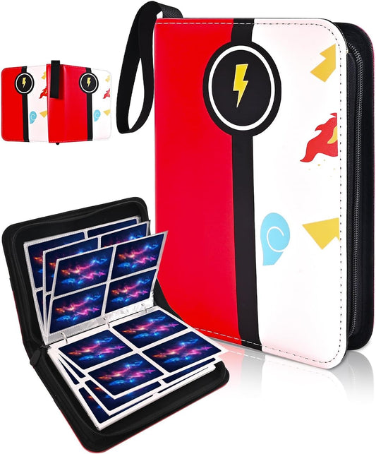 Card Binder for Card, 4-Pocket Trading Card Albums with 50 Removable Sleeve Cards Holder Collection Binders, Card Folder 400 Cards Capacity