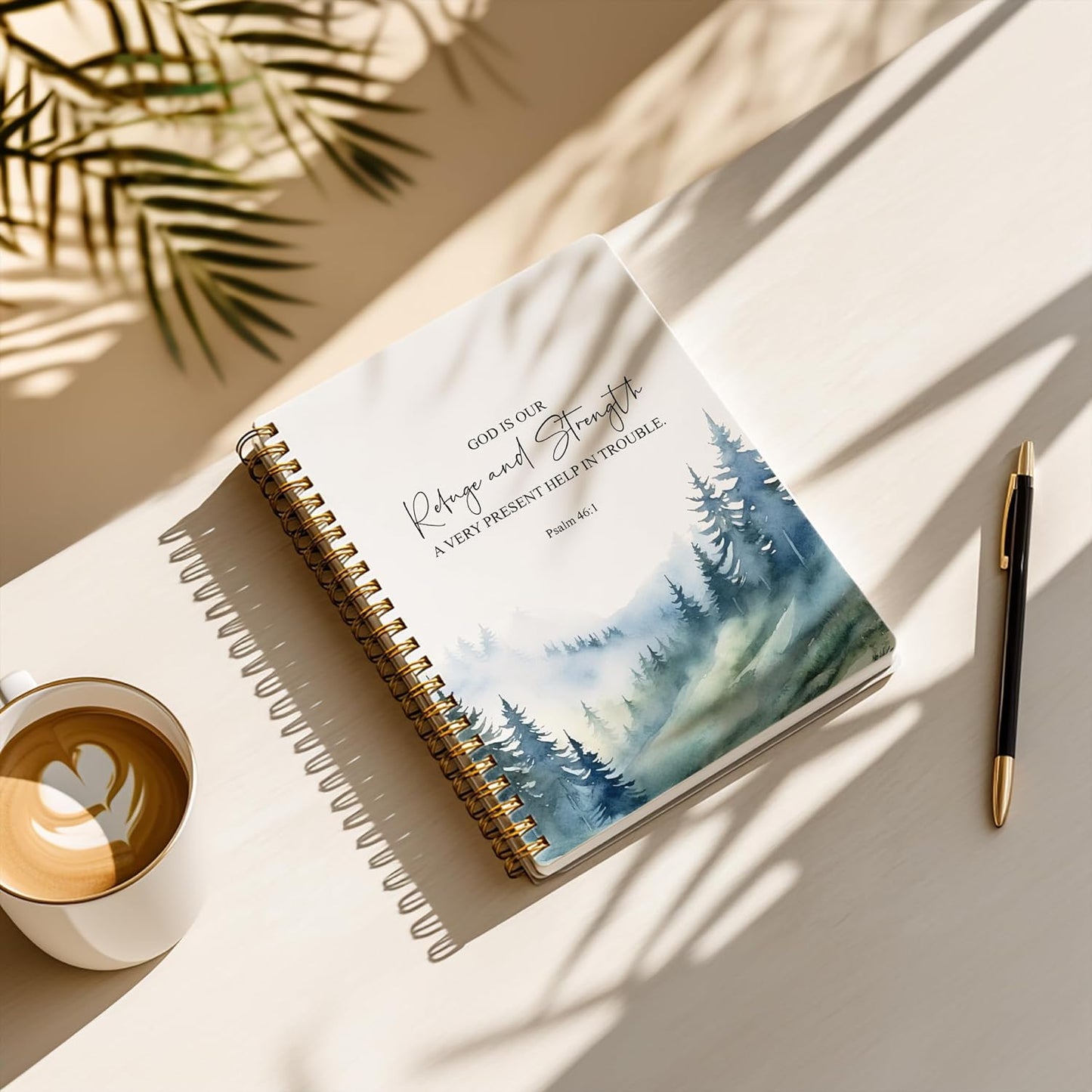 Bible Notebook, A5 Spiral Christian Journal with Floral Pink Butterfly Notebook, Bible Verse-God Says You Are, Inspirational Notebooks for Women, Bible Study, Gift for Birthday Christmas