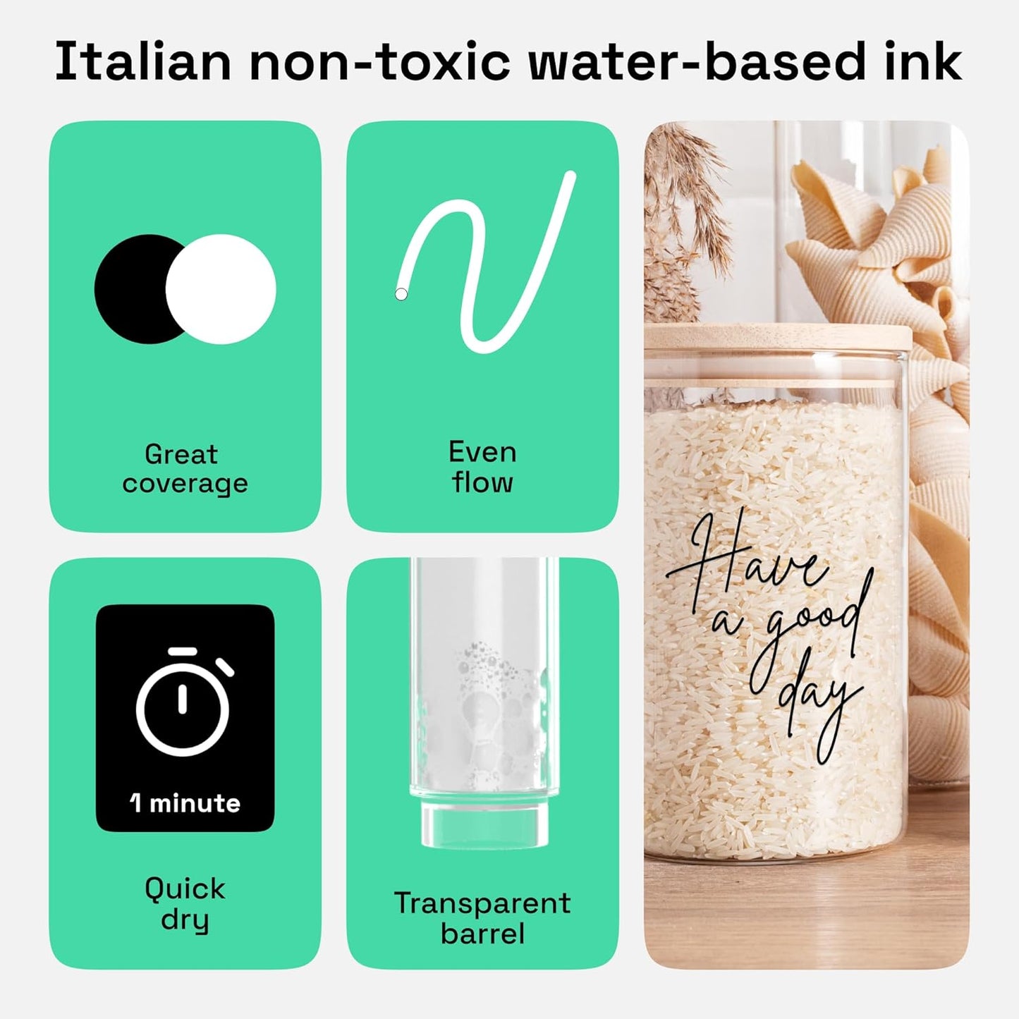 ARTISTRO 2 Black & White Acrylic Paint Markers - 0.7mm Extra Fine-Tip Paint Pens - Perfect for Crafting, Art Projects, & More