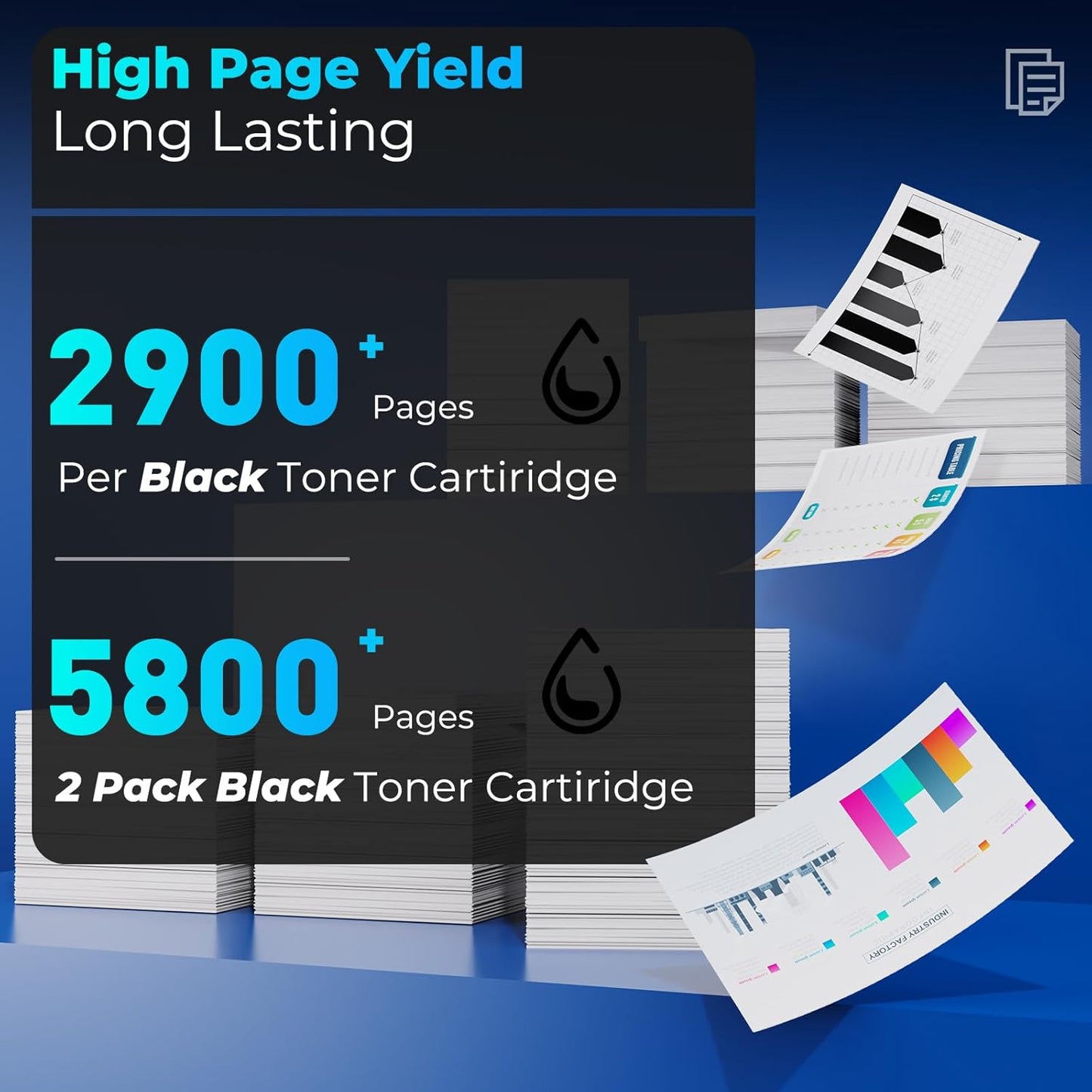 148A Toner Cartridge 4001n 4101fdw 4001dn Toner 2 Pack Replacement for HP 148A 148X Toner Cartridges Black HP148A HPW1480A HP148X Work with HP Laser Jet Pro 4001n 4001dn 4001dw MFP 4101fdw 4101fdn