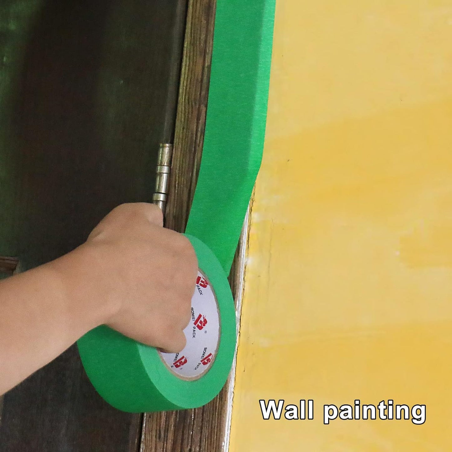 BOMEI PACK Green Painters Tape 2 inch Wide, 3 Rolls Green Masking Tape 2 inch x 60 Yards (180 Total Yards) Residue-Free Painting Tape for Labeling, DIY Crafting, Decoration and School Projects