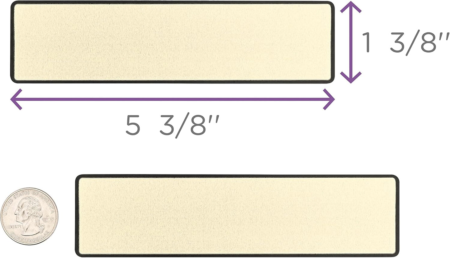 Carstens Adhesive Sticker Labels, 5 3/8” x 1 3/8”, Binder Labels for 1.5” – 4” Ring Binder Spines, Tan, Roll of 200
