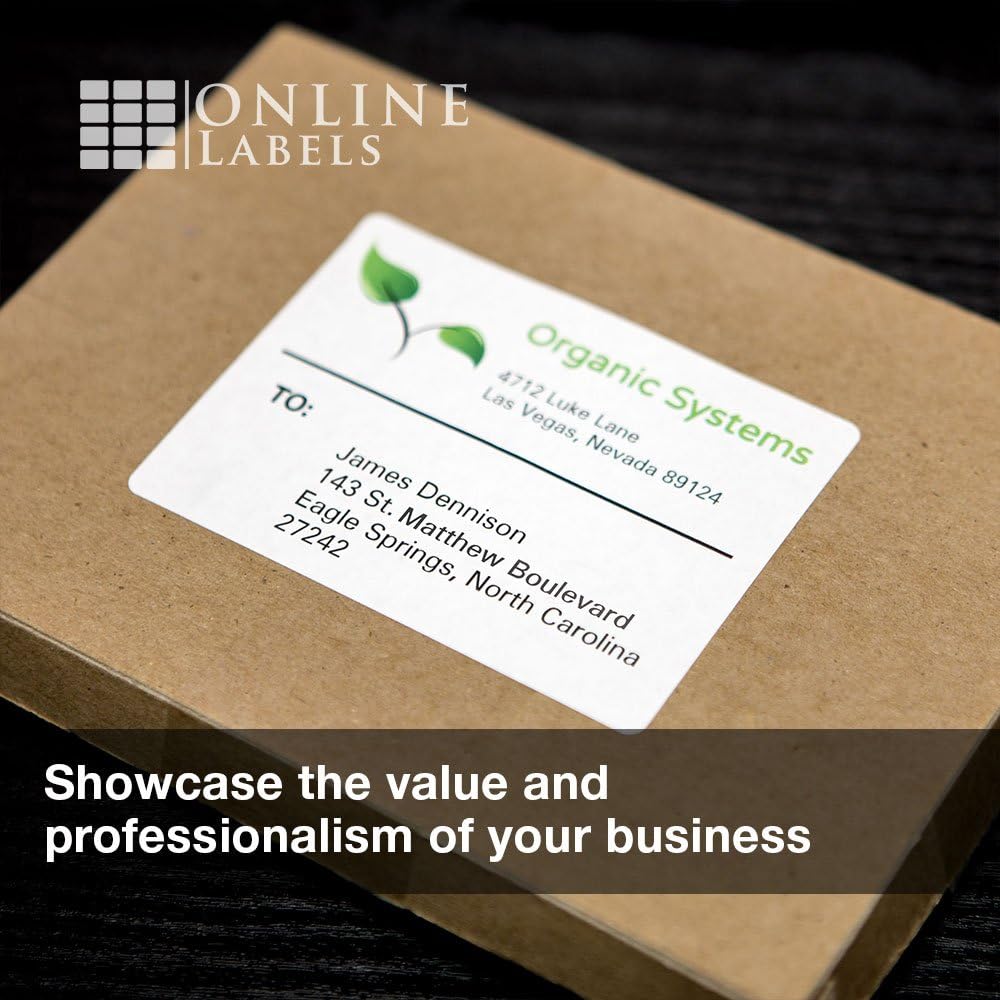 4 x 3 Rectangle Mailing Labels - Permanent, White Matte - Shipping, Wine, Product - Pack of 6,000-1,000 Sheets - Inkjet/Laser Printers - Online Labels