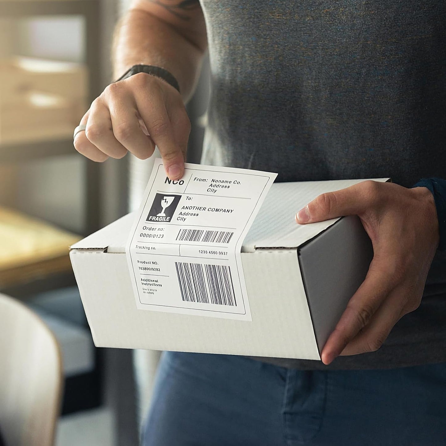 300 Half Sheet Self Adhesive Shipping Labels, 8.5" x 5.5" Address Labels Laser/Ink Jet White Blank (150 sheets/300 Count)