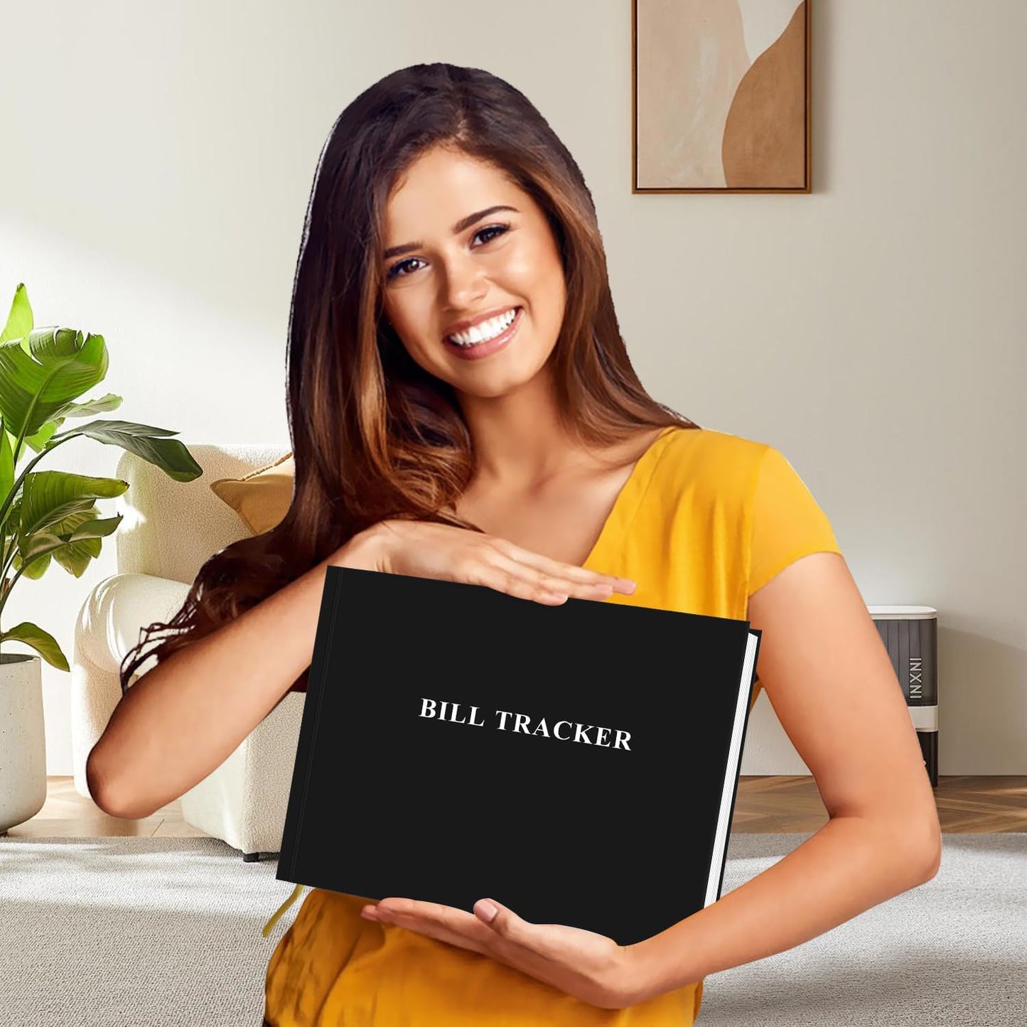 Bill Tracker Notebook - Monthly Bill Organizer & Planner for Personal Budgeting Financial, Payments Checklist Organizer, 7" x 10", Black