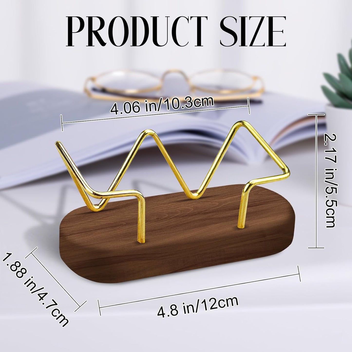 Custom Engraved Business Card Holder for Desk Personalized Wooden Business Card Display Stand Customized Businese Gift for Office Home Desktop