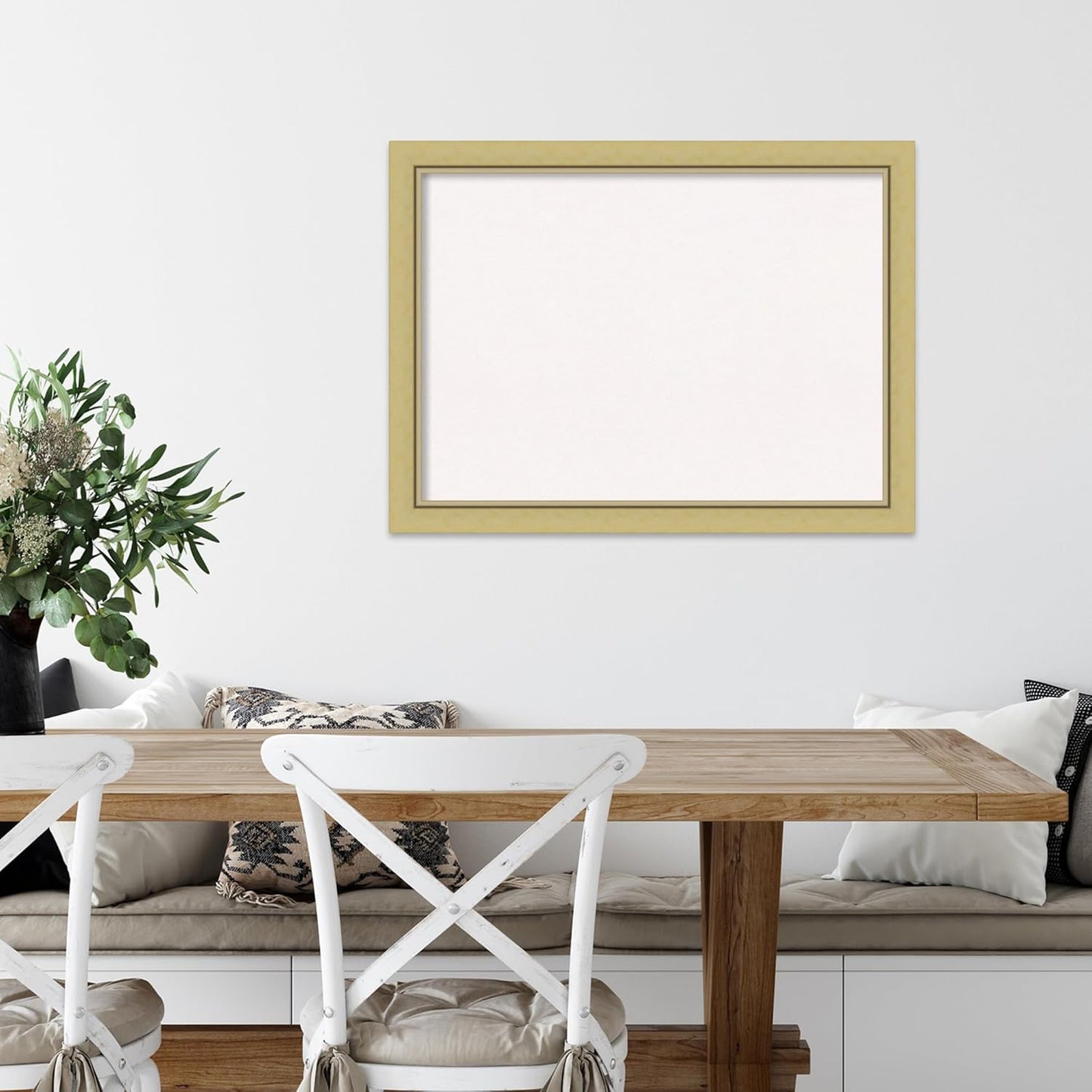 Amanti Art White Cork Board for Wall, 23x31 Vision Board with Gold Frame, Medium Corkboard Office Decor for Home Organization, Casual Corkboard Pinboard to display items for home organization