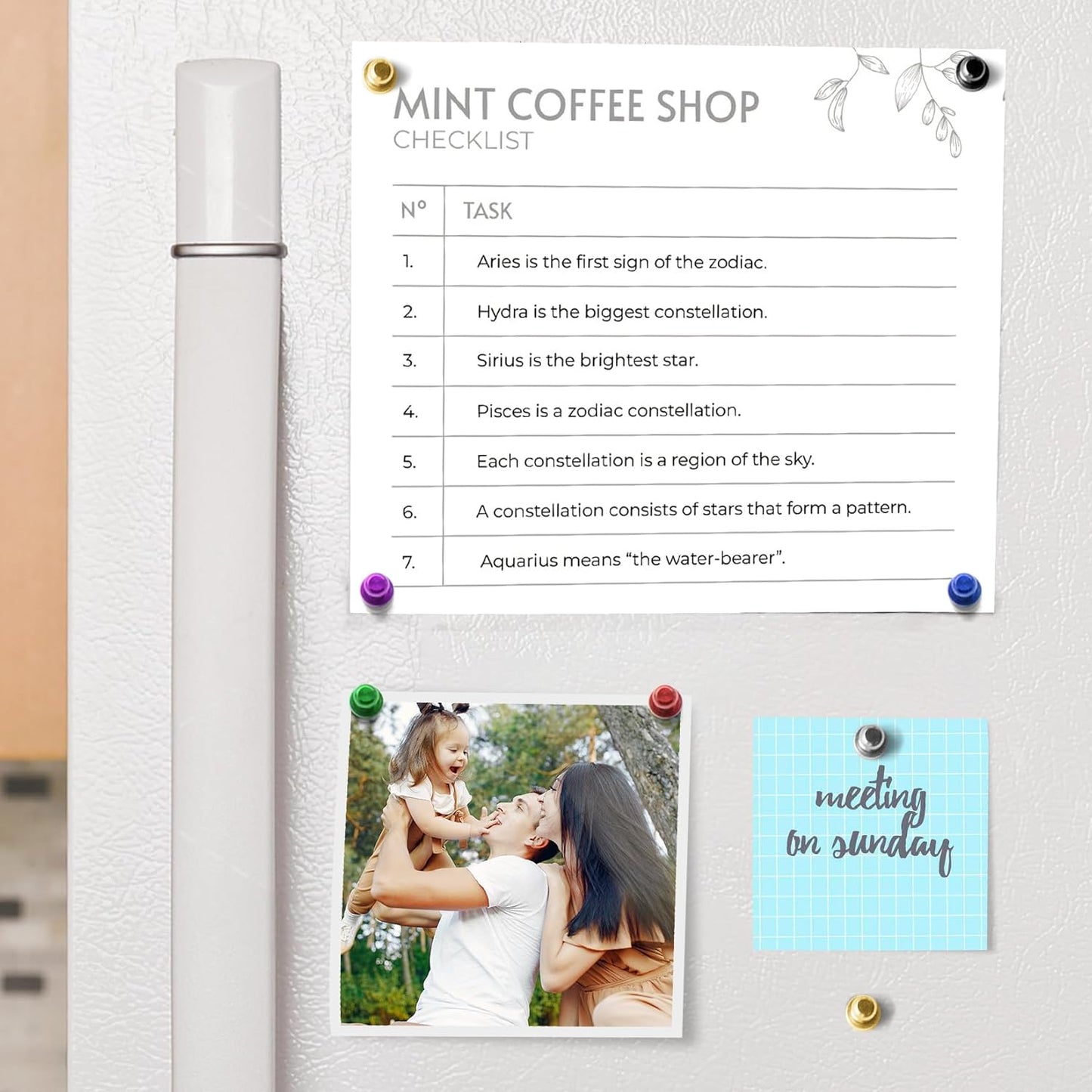 Fridge Magnets, Rose Gold Strong Magnet Push Pins for Whiteboard, Refrigerator, Magnetic Clips Heavy Duty for Gadgets, Kitchen Decor and Accessories, Office, Classroom, Pack of 28