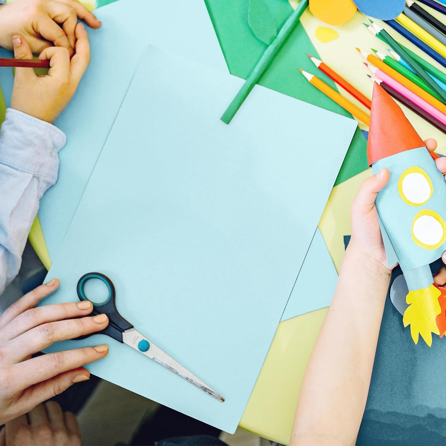 50 Sheets Light Blue Cardstock Paper 8.5 x 11, Goefun 80lb Card Stock Printer Paper for Arts & Crafts, Presentations, Stationary Printing