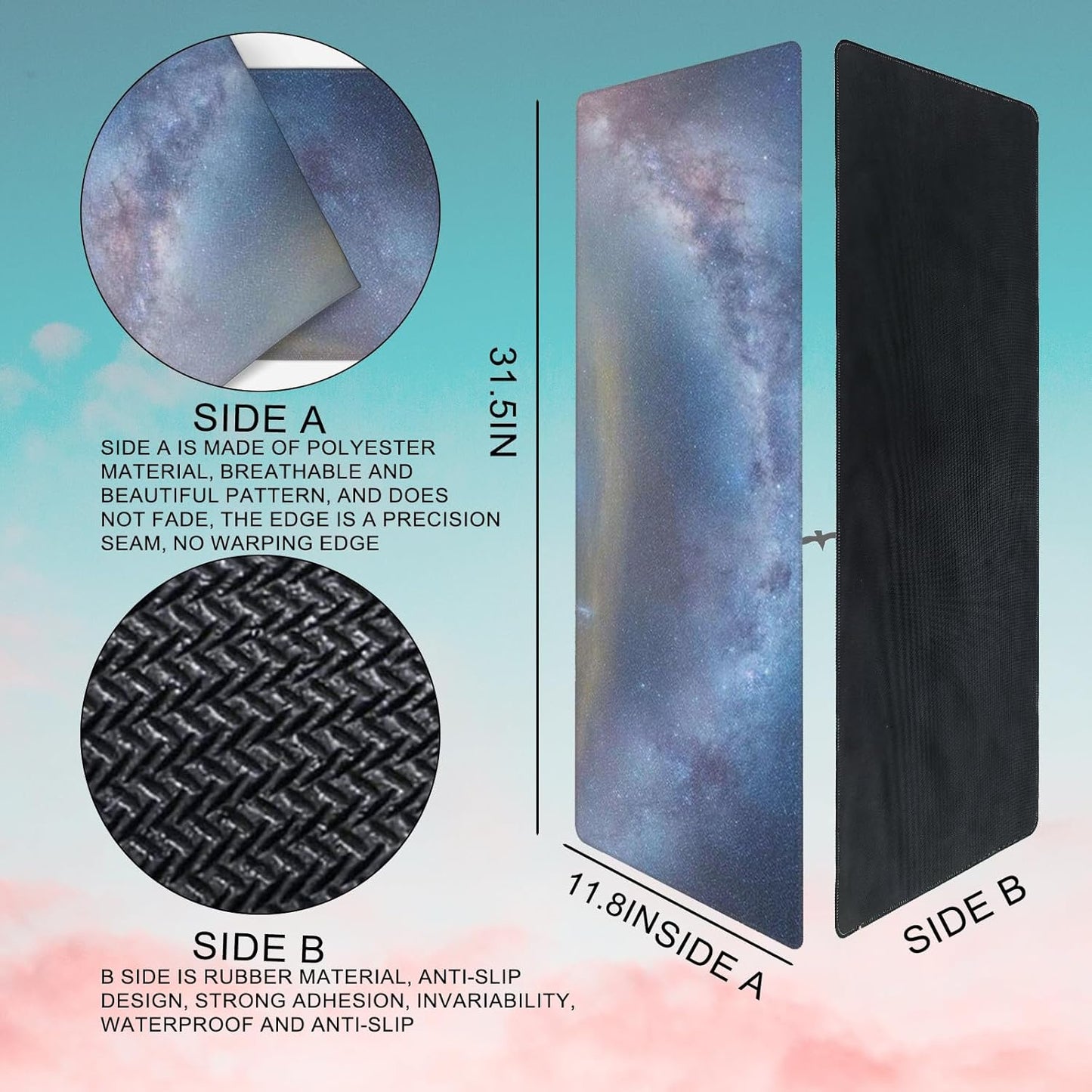 Baseball Gaming Mouse Pad, Desk Mat, Non-Slip Rubber Base Cool Aesthetic MousePads for Computer Laptop Keyboard Office School Home Desktop Decor 31.5" x 11.8"