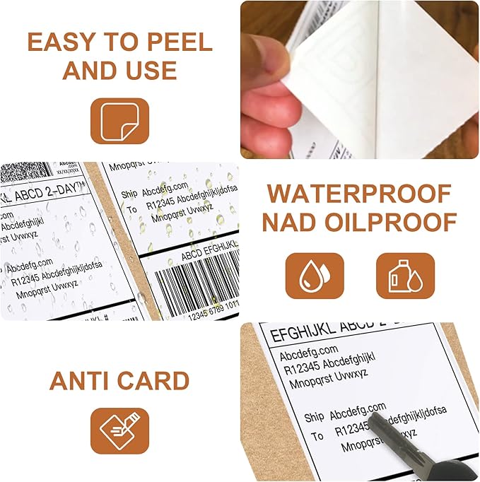 MFLABEL® 4 Stacks Fanfold 4" x 6" Direct Thermal Labels White Perforated Shipping Label (2,000 Labels per Stack) (4 Stacks)