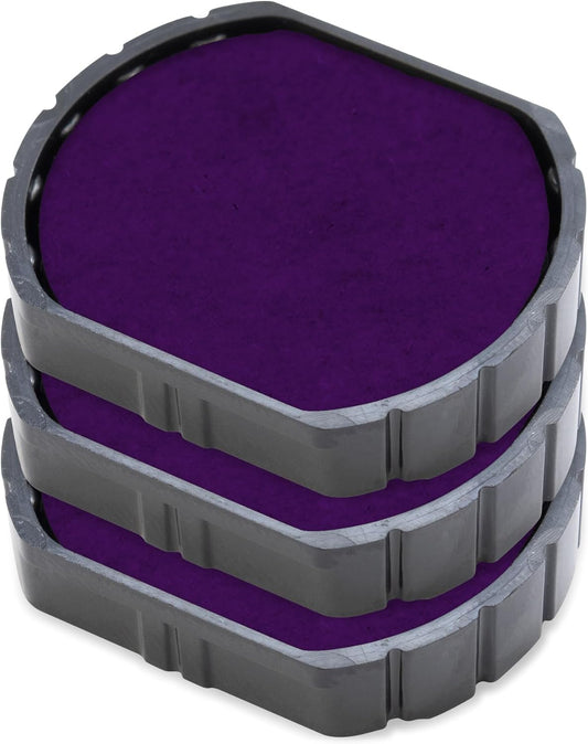 COLOP E/R24 Non-Toxic, Water Based Premium Replacement Pad for Printer R24 Stamp - Pack of 3 - Purple