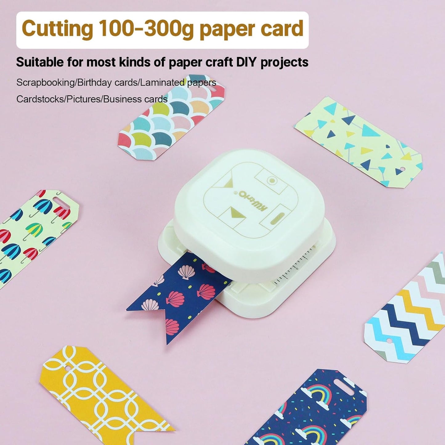 4 in 1 Hole Puncher and Corner Cutter, Bottom Confetti Storage, with One Oval Fish Eye Hole, Dovetail Bevelled Angle Making Scrapbooking Arts Corner Cutter DIY Projects