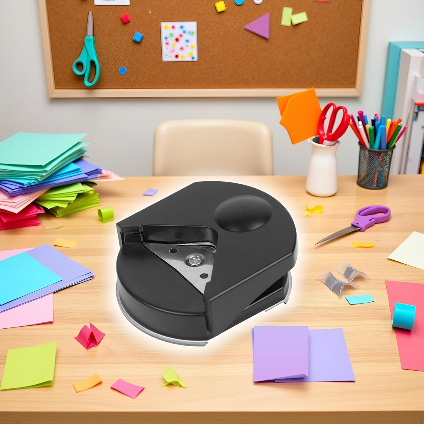 Black Corner Rounder Punch 4mm Corner Cutter Tool | Mini Portable Round Corner Trimmer Cutter for Card Photo Card Making Projects Postcard Laminate Scrapbook Supplies 4mm