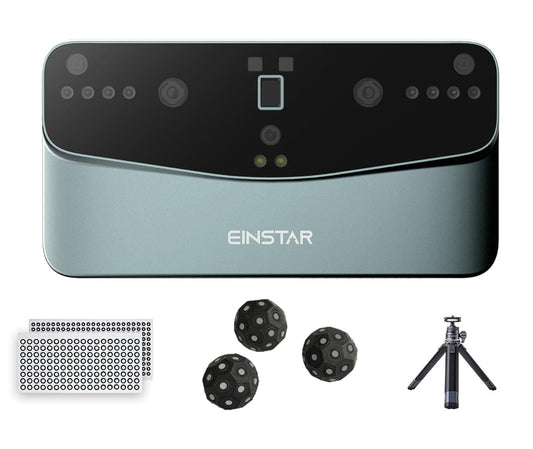 Einstar Vega 3D Scanner with Marker Helpers, Tripod, Wireless All-in-One Design, VCSEL/MEMS Projector Technology, Smooth 3D Scanning Small to Large Object, Powerful 8-core 2.4 GHZ CPU, 48MP RGB Camera